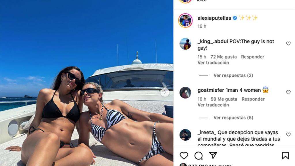 Alexia Putellas, disfrutando de sus vacaciones en Ibiza / REDES