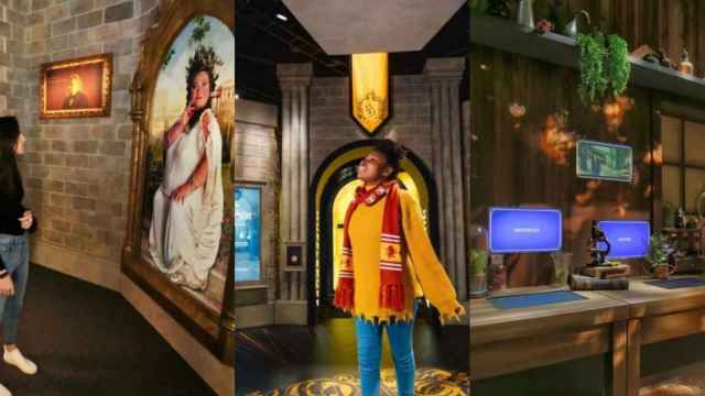 Diversas zonas de la exposición de Harry Potter que llega a Barcelona