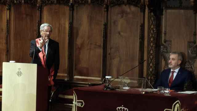 Xavier Trias y Jaume Collboni en el pleno de investidura / EFE