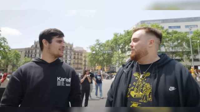 Ibai Llanos y Sergio Ferra en el centro de Barcelona / YOUTUBE IBAI LLANOS