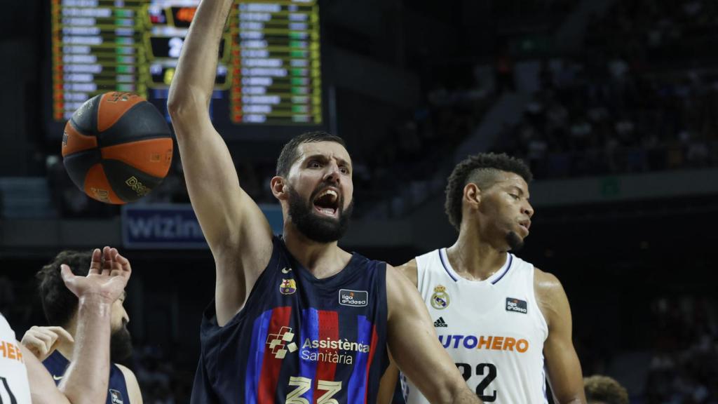 Nikola Mirotic saca la rabia en su último partido con el Barça, en Madrid, ante su antigua afición