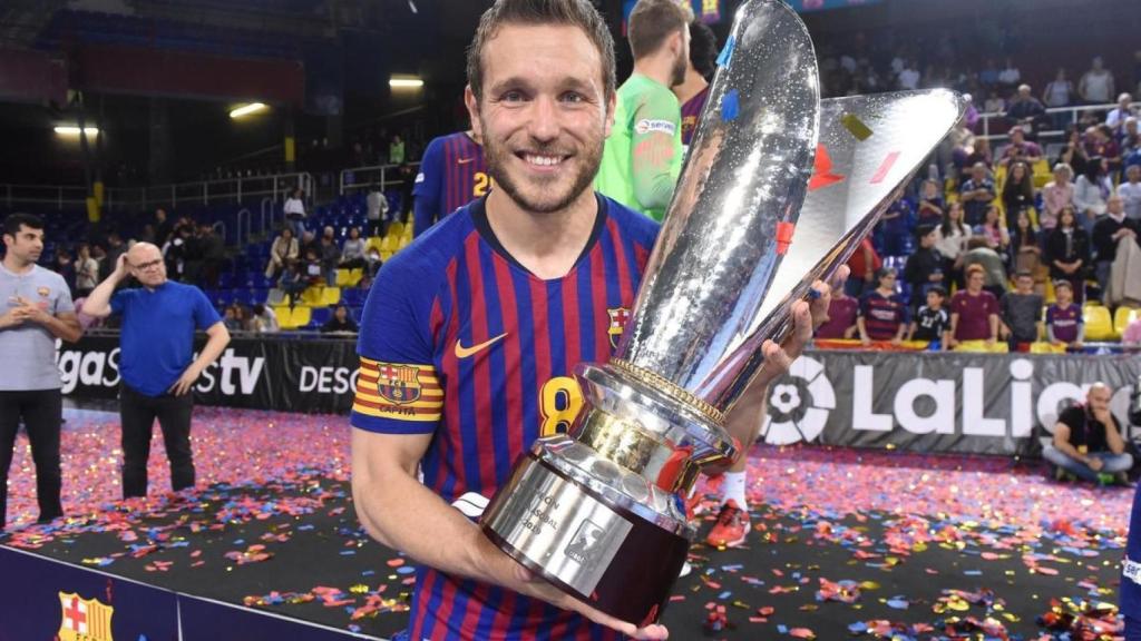 Víctor Tomàs, durante su etapa como jugador del Barça de balonmano