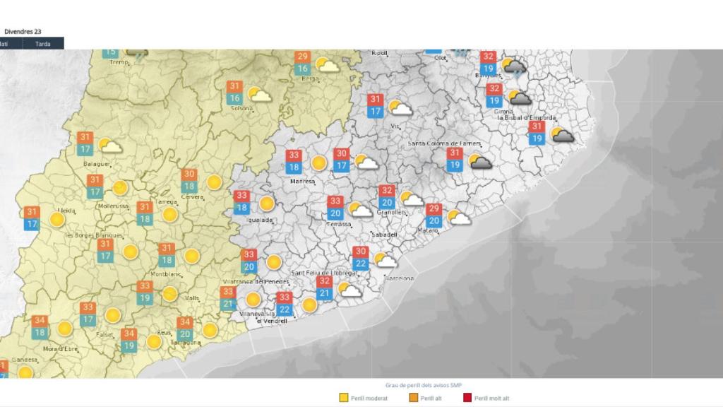Previsión del Meteocat para este jueves 22 de junio