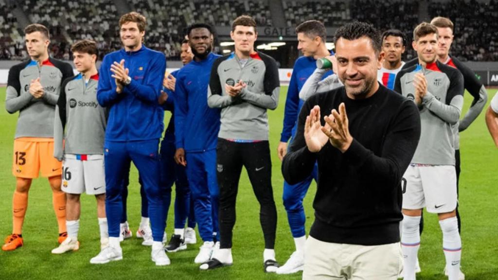 Xavi Hernández, durante el amistoso del Barça contra el Vissel Kobe / FCB