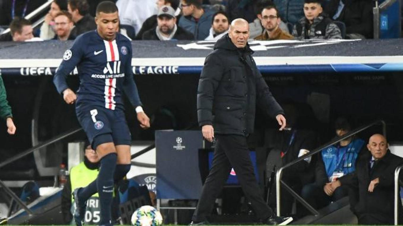 Mbappé en un partido con el PSG en el Santiago Bernabéu