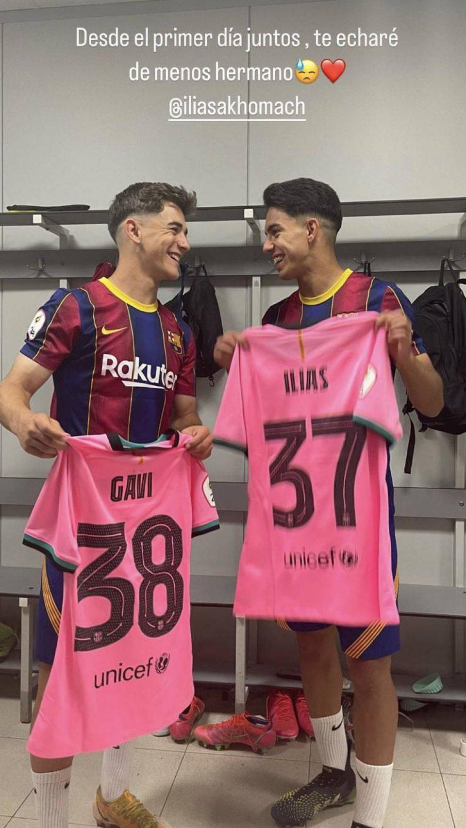 El emotivo mensaje de Gavi a Ilias Akhomach / REDES