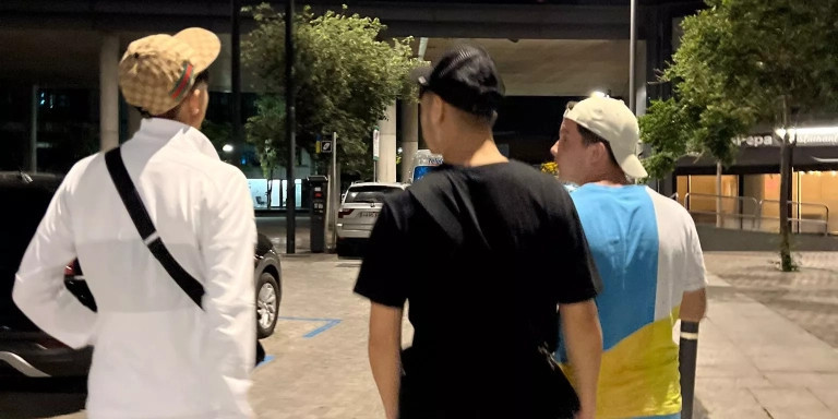 Los tres presuntos autores del robo con violencia a una turista apuñalada / CEDIDA