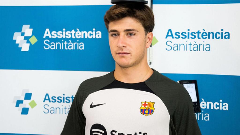 Pablo Torre, durante la revisión médica de la nueva pretemporada del Barça