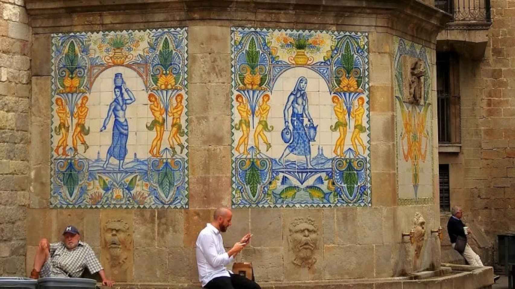 La fuente de Santa Anna de Barcelona en una imagen de archivo