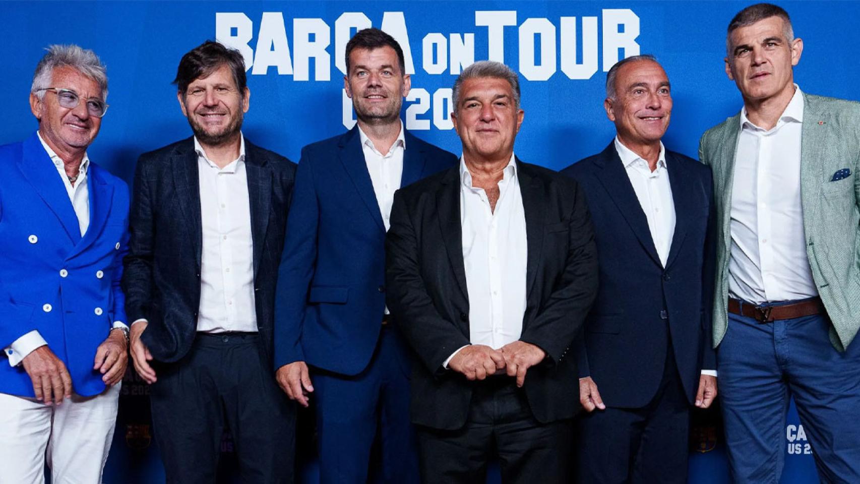 La cúpula deportiva de Laporta se fotografía en el 'Barça On Tour 2023' en EEUU