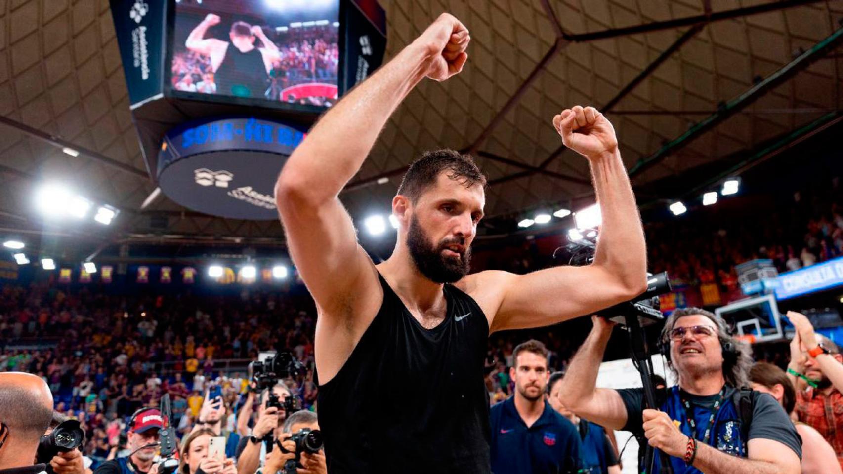 Nikola Mirotic, celebrando un título cosechado con el FC Barcelona / REDES