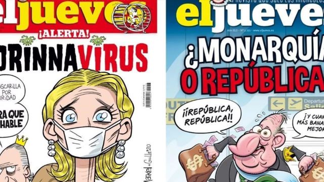 Dos portadas de la revista El Jueves