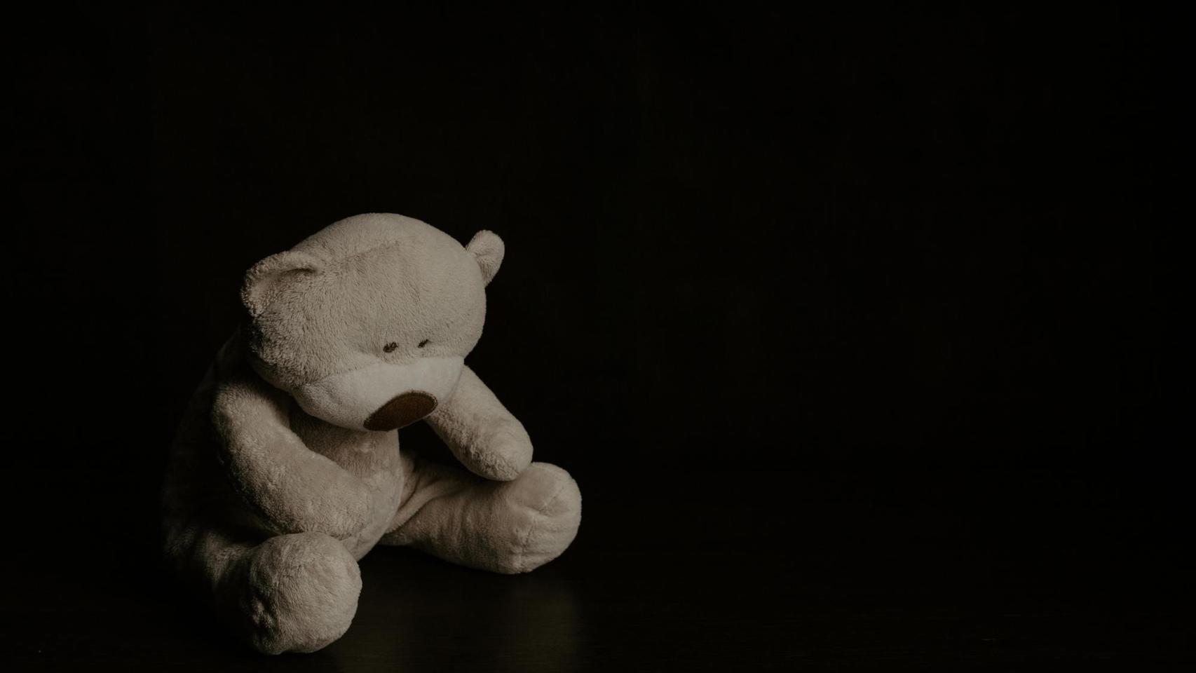 Oso de peluche abandonado