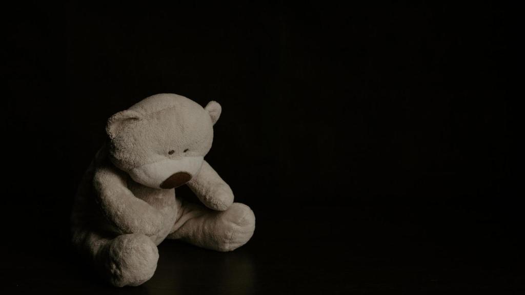 Oso de peluche abandonado