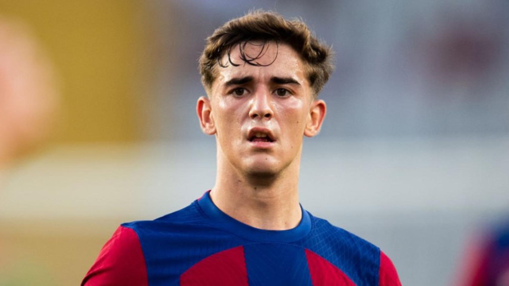 Gavi, durante su primer partido de pretemporada con el Barça 2023-24 / FCB