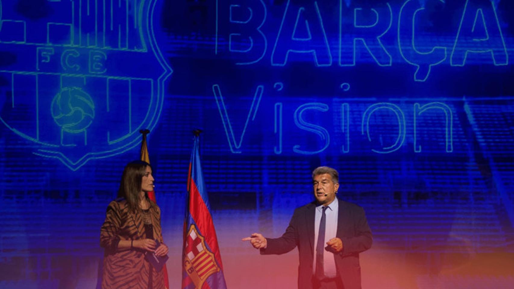 Laporta, en la presentación de Barça Vision, el negocio digital del club azulgrana