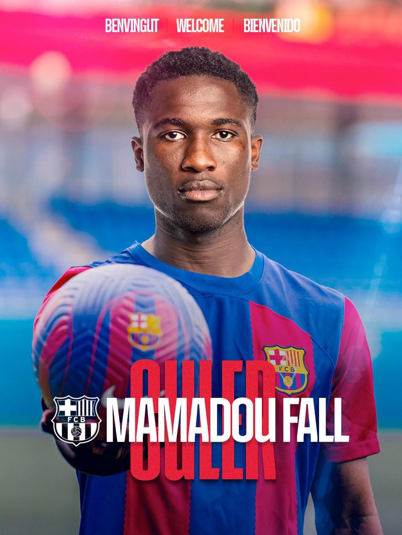 El Barça presenta el fichaje de Mamadou Fall