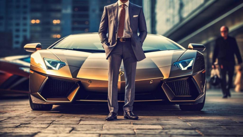 Arte conceptual de hombre rico