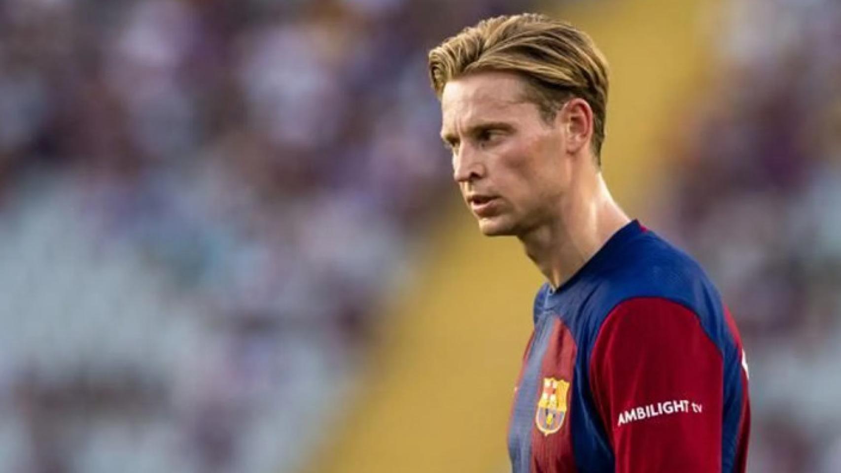 Frenkie de Jong, durante el partido del Barça contra el Cádiz en Montjuïc