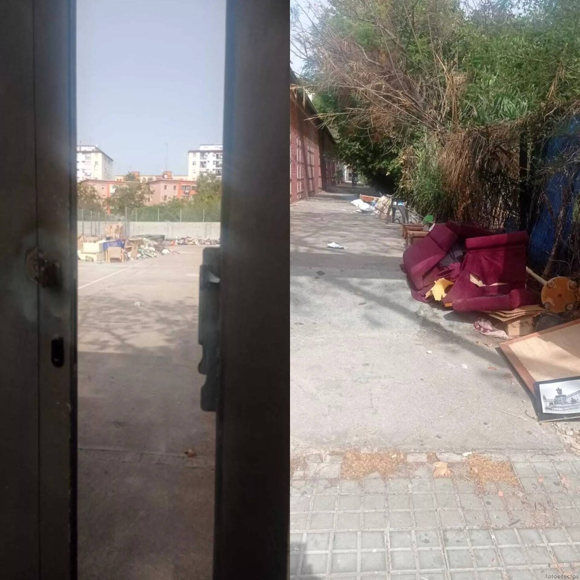 El exterior del IMPO de Badalona, vandalizado / METRÓPOLI