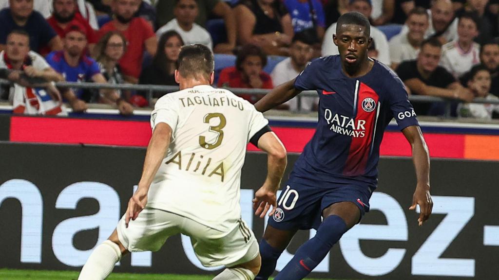 Ousmane Dembelé, durante un partido contra el Olympique