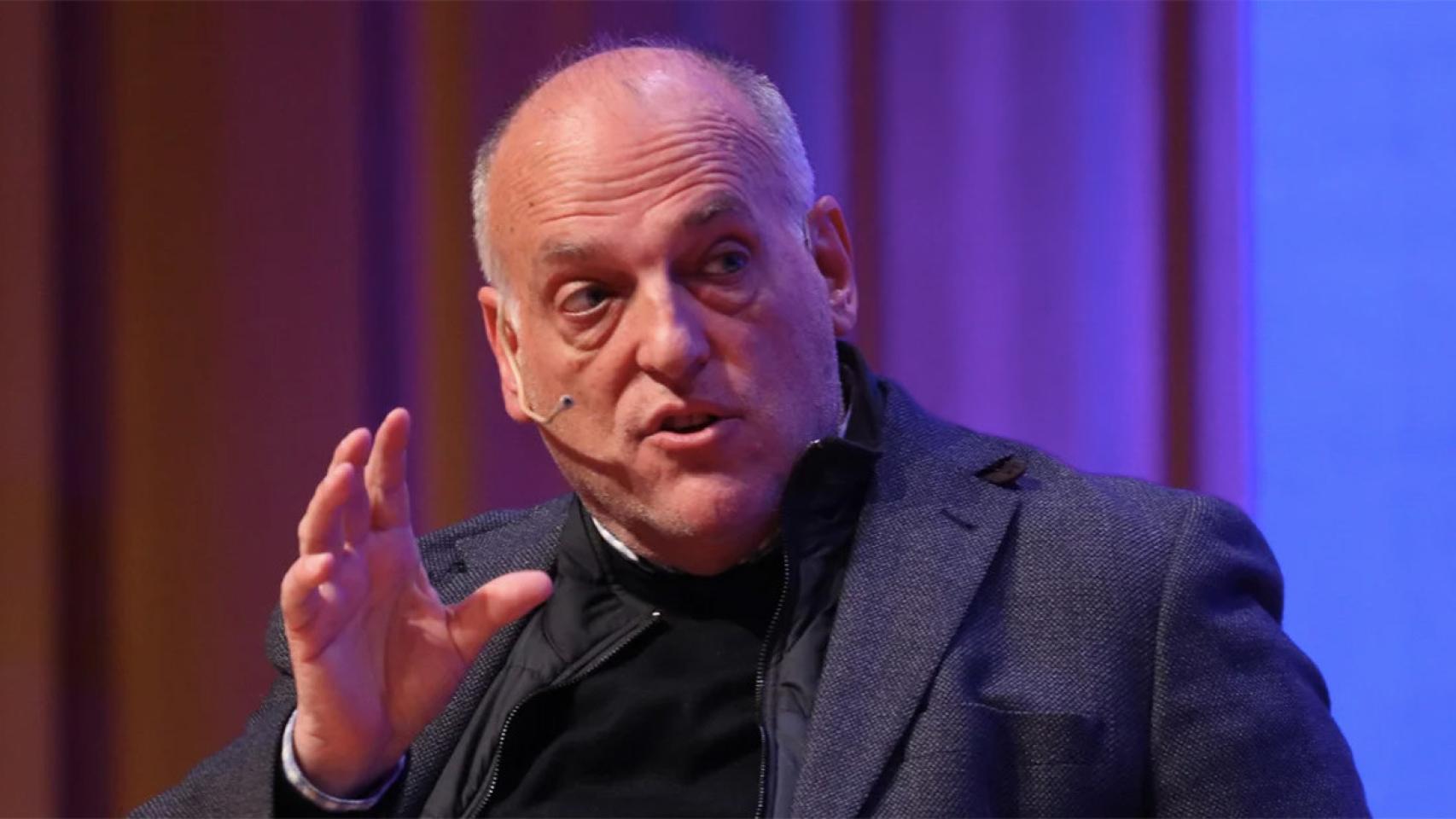 Javier Tebas, durante una entrevista en una imagen de archivo