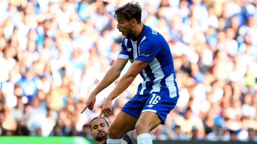 Nico en el partido Oporto-Farense