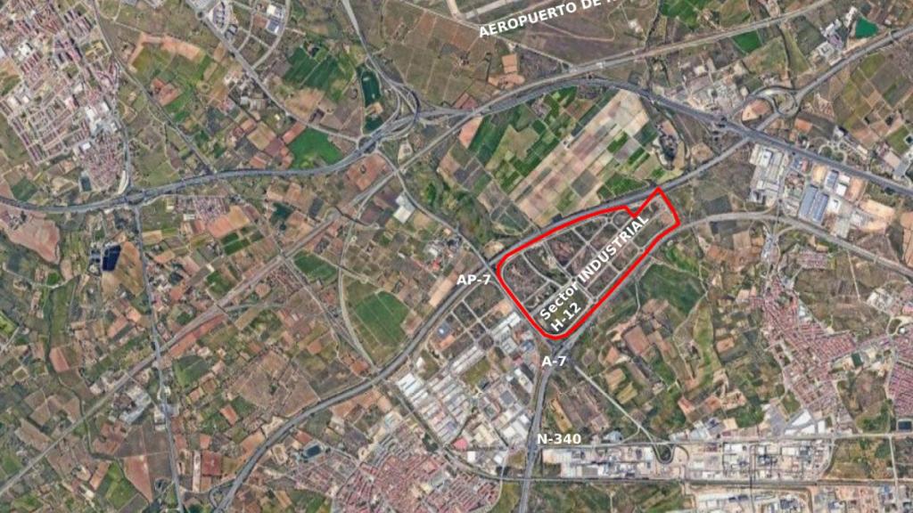 Mapa del proyecto de nave logística en Reus