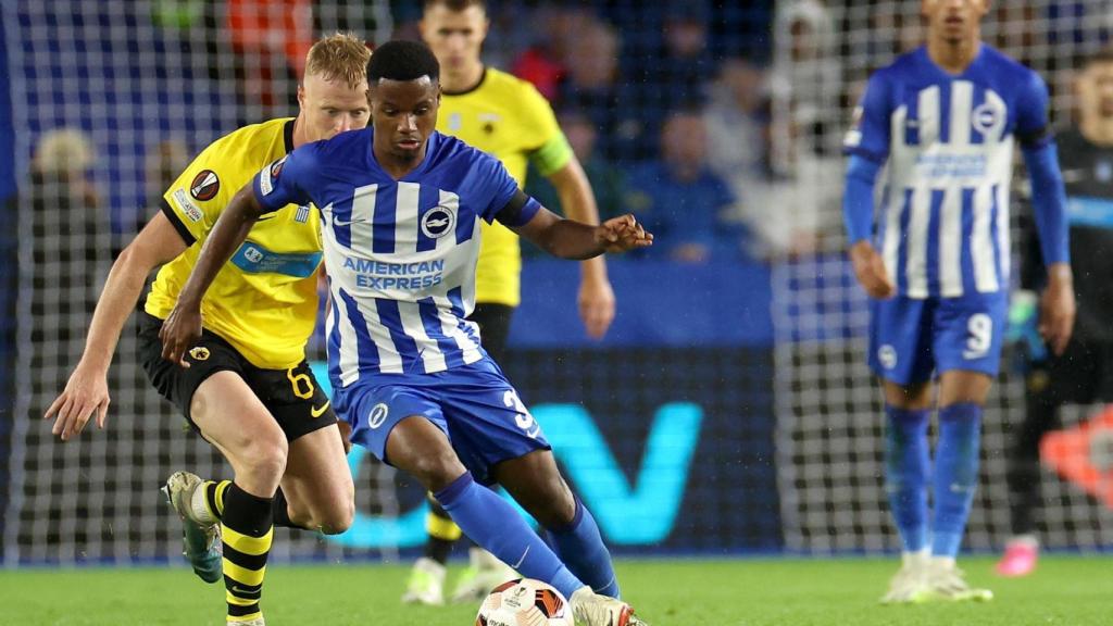 Ansu Fati, en el partido del Brighton contra el AEK Atenas