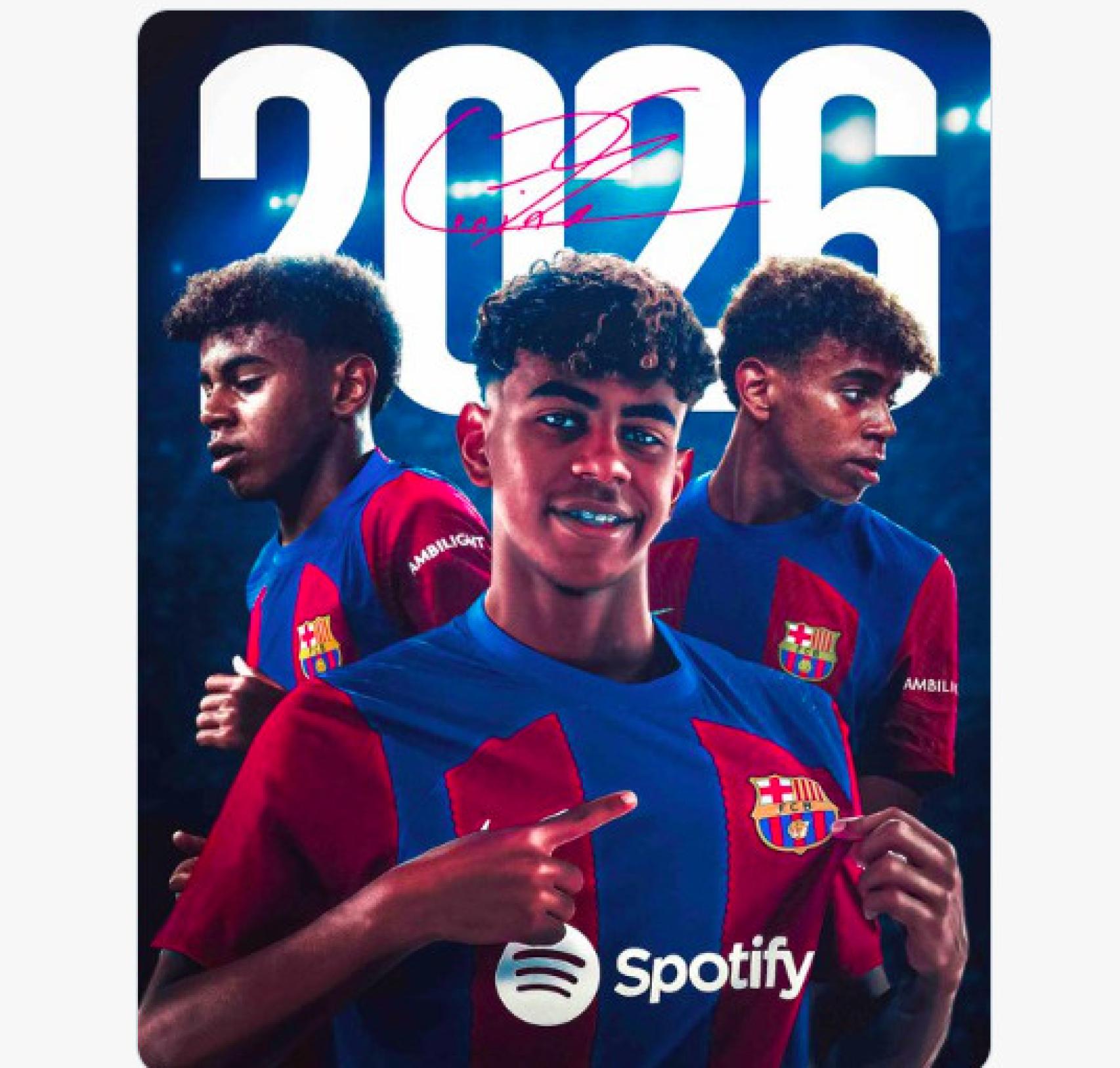El Barça hace oficial la renovación de Lamine Yamal
