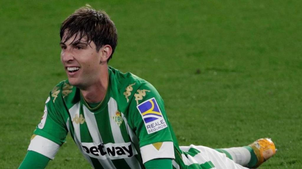 Juan Miranda, durante un partido del Real Betis en la Liga