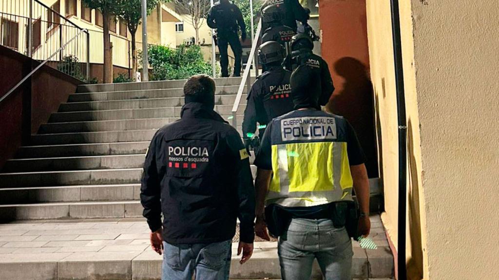 Imagen de la operación policial contra Combat 18 efectuada hoy