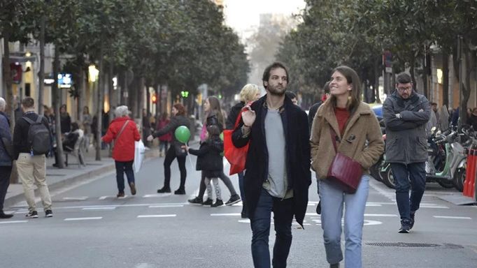 Calle cortada por la iniciativa 'Obrim Carrers' / AJ BCN