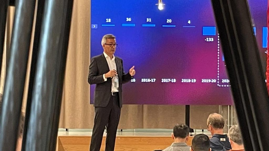 Víctor Font, en el acto de análisis de la realidad económica del Barça