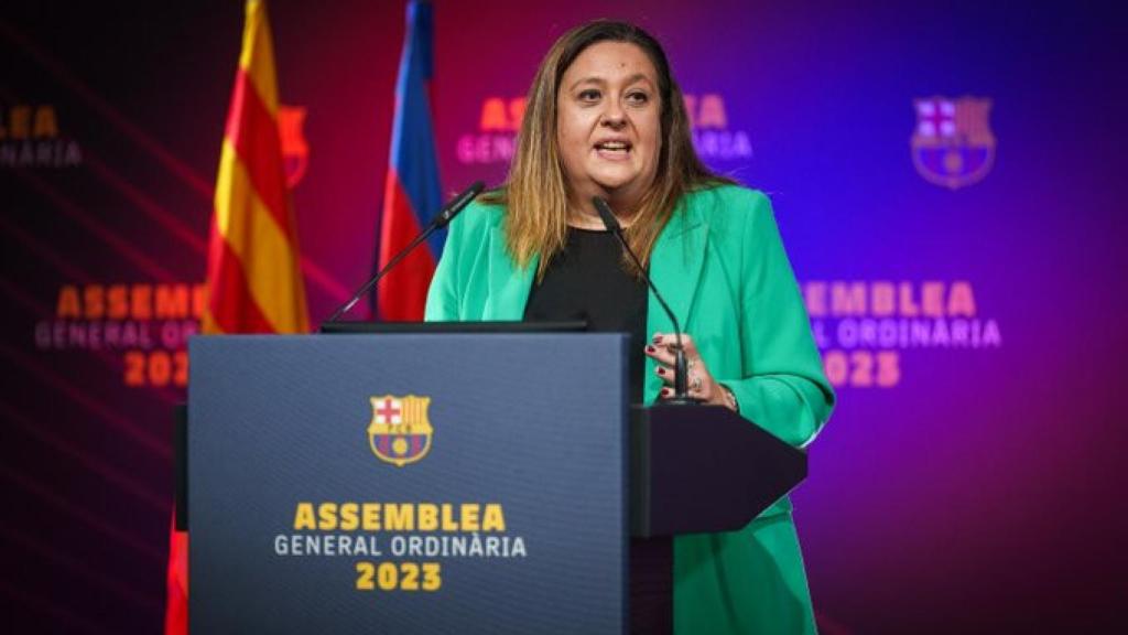 Elena Fort, en la asamblea de socios compromisarios