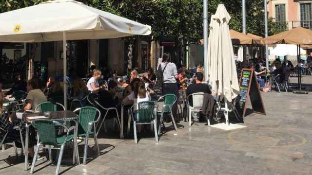 Terrazas en la plaza del Sol