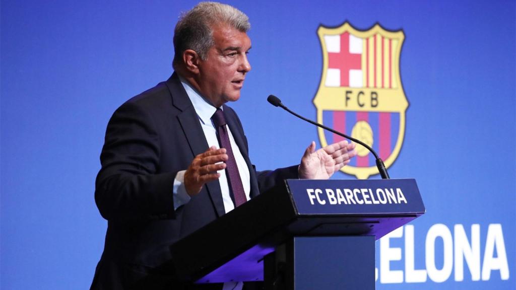 Joan Laporta, durante un acto oficial del FC Barcelona