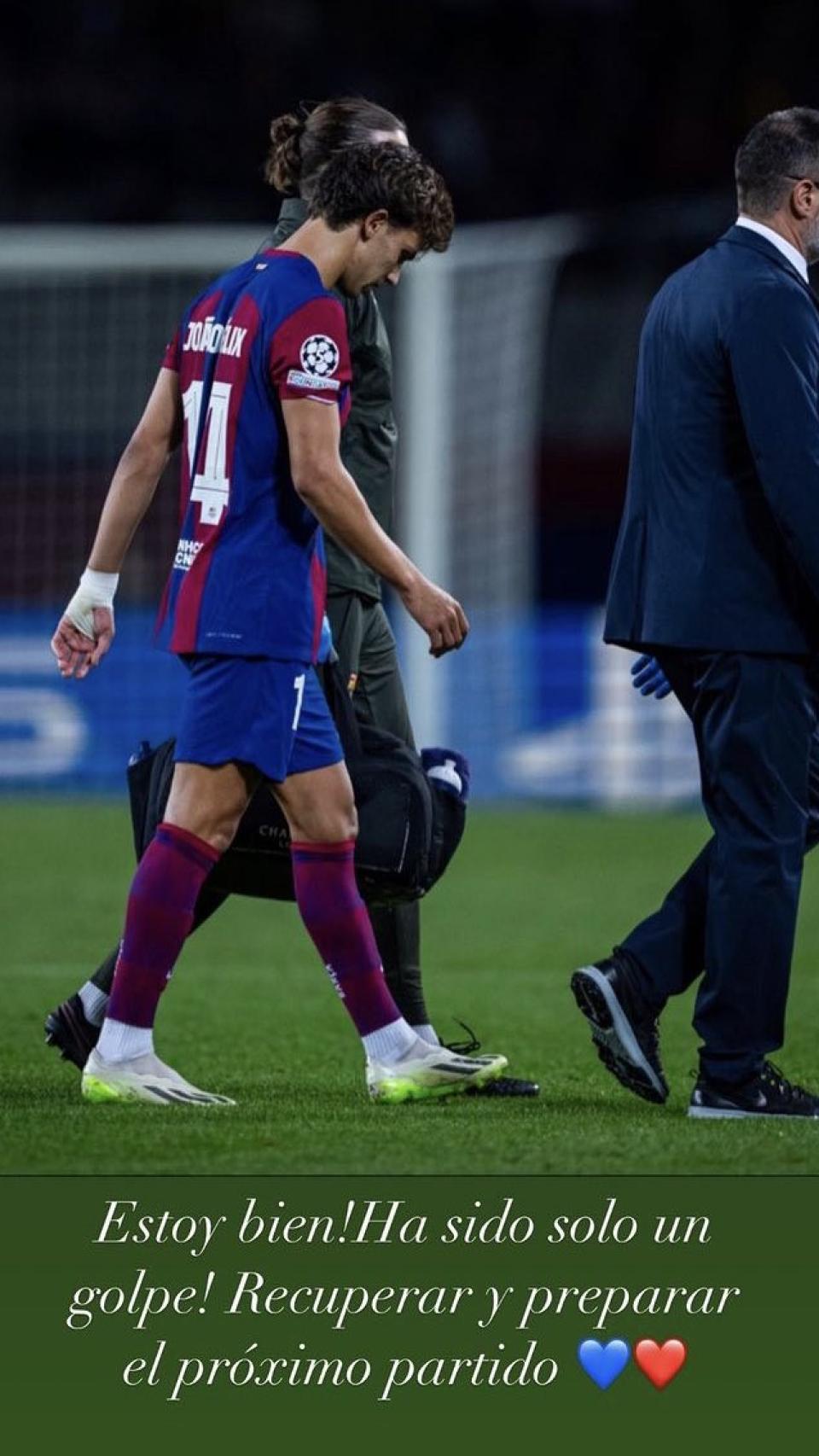 El mensaje de Joao Félix tras ser sustituido en el Barça-Shakhtar