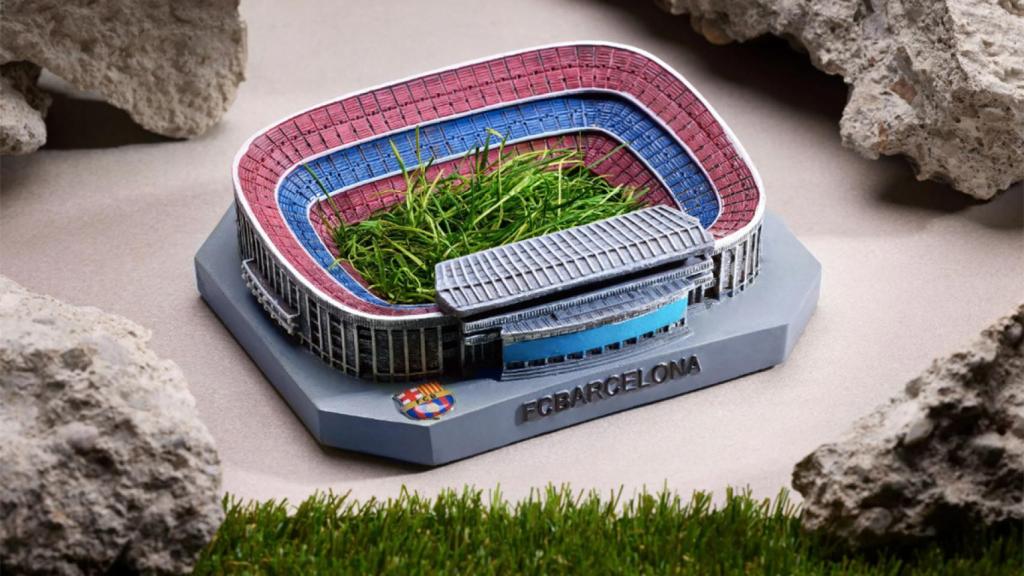 Un trocito de césped del Camp Nou, a la venta