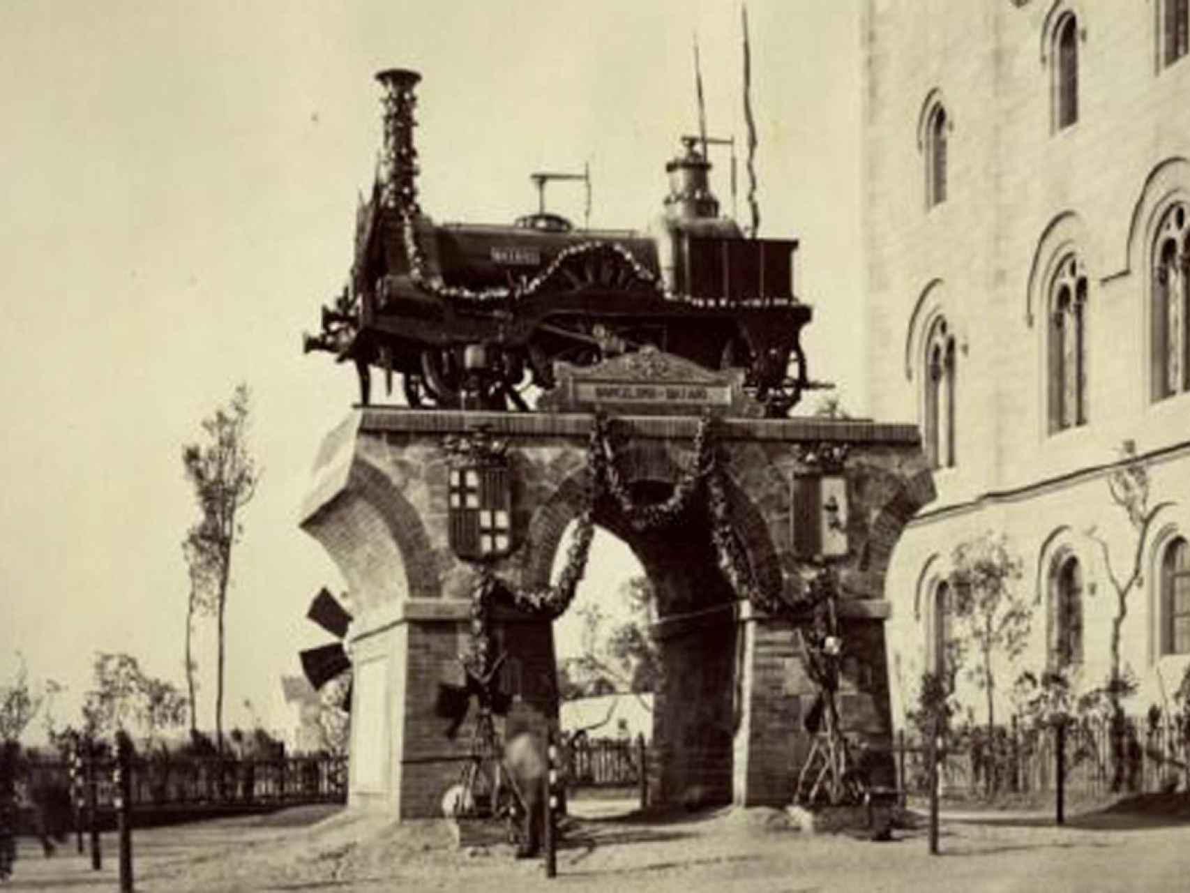 La locomotora 'Mataró' en 1877