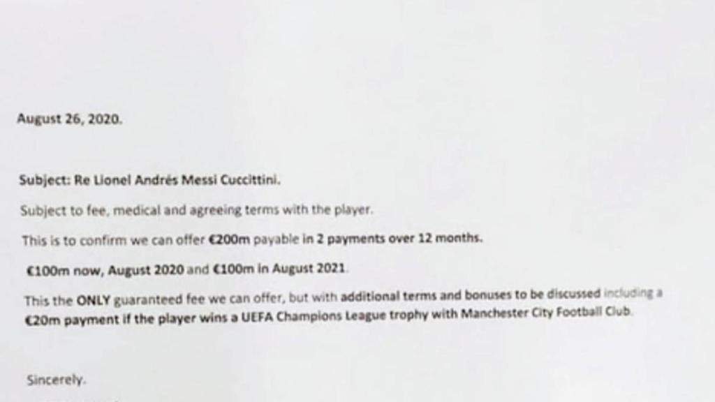 La presunta oferta del Manchester City a Leo Messi en 2021, desvelada por 'L'Illustré'