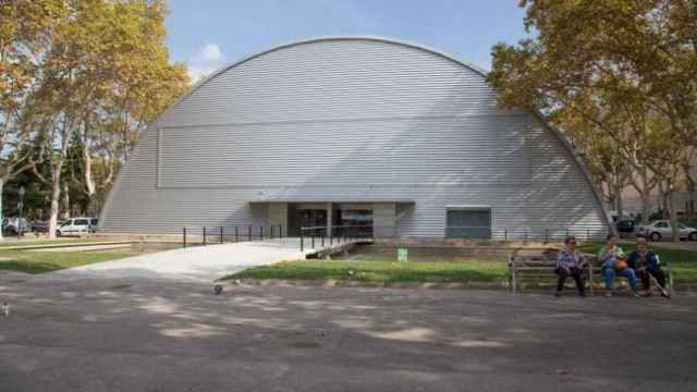 El Pavelló Italià, construido delante de la fuente de Montjuïc