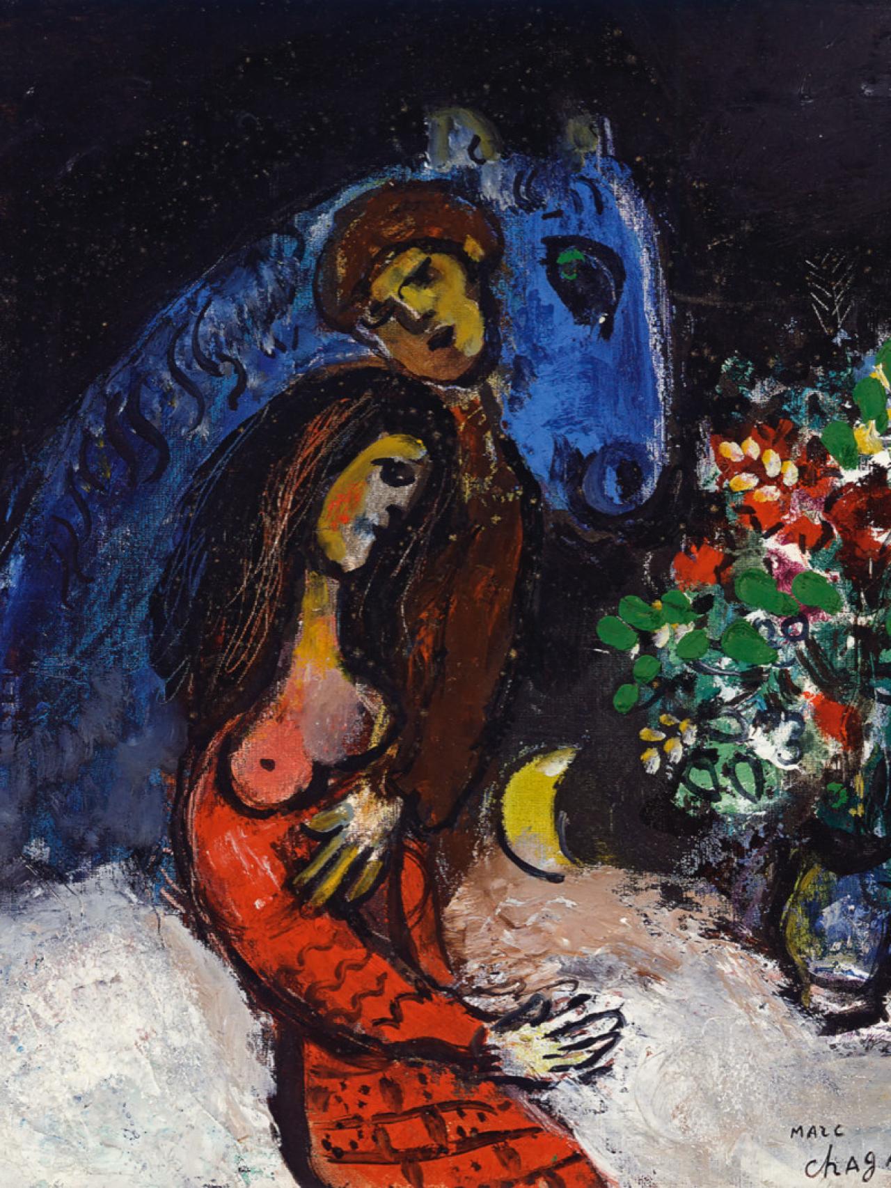 Les amoreaux à l'ane bleu, 1955