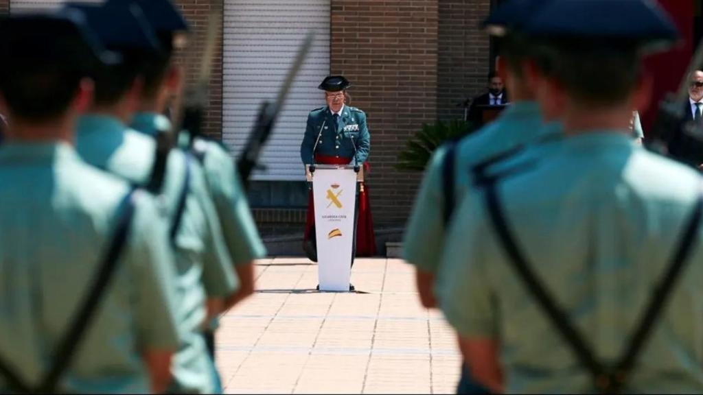 Pedro Garrido, durante un acto oficial en la Comandancia de Sant Andreu de la Barca