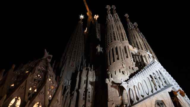Sagrada familia iluminada