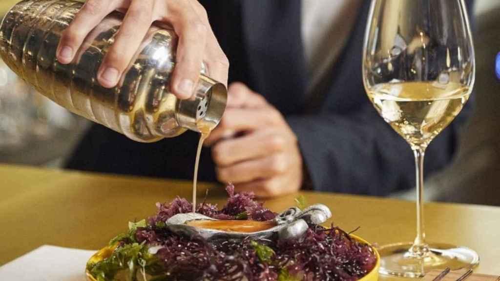 Un plat del restaurant Amar de Barcelona en una imatge d'arxiu