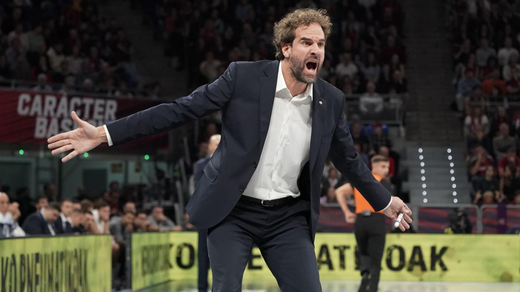 Roger Grimau, desesperado en el Baskonia-Barça