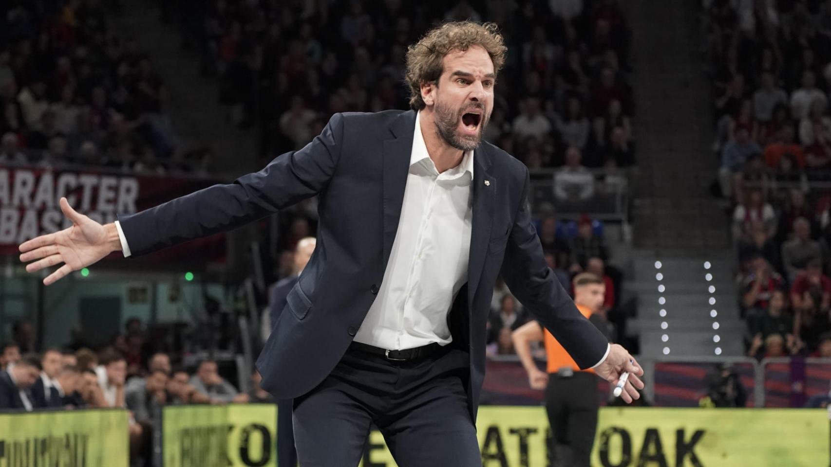 Roger Grimau, desesperado en el Baskonia-Barça