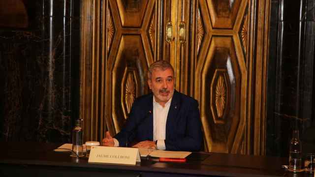 El presidente del Área Metropolitana de Barcelona (AMB) y alcalde de Barcelona, Jaume Collboni, en la reunión del Consejo Rector del PEMB.