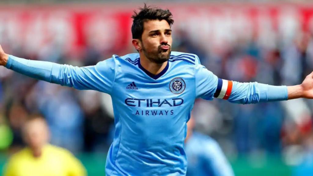 David Villa festeja un gol en un partido con el New York City FC